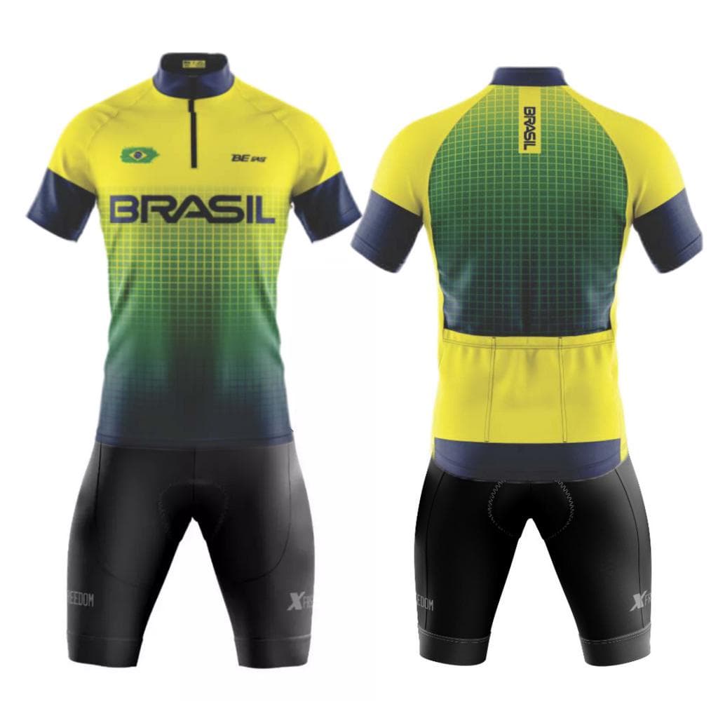 Conjunto Ciclismo Camisa C/ Proteção UV e Bermuda C/ Forro Interno - Diversos Modelos