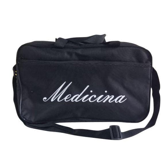 Bolsa com escrita medicina Com Alça De Mão E Ombro Preto