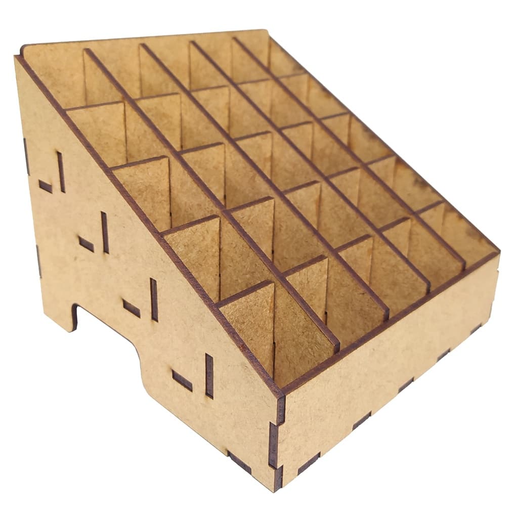 Expositor Porta batom e maquiagem capacidade de 25 batons/tubos feito em Mdf cru 3mm