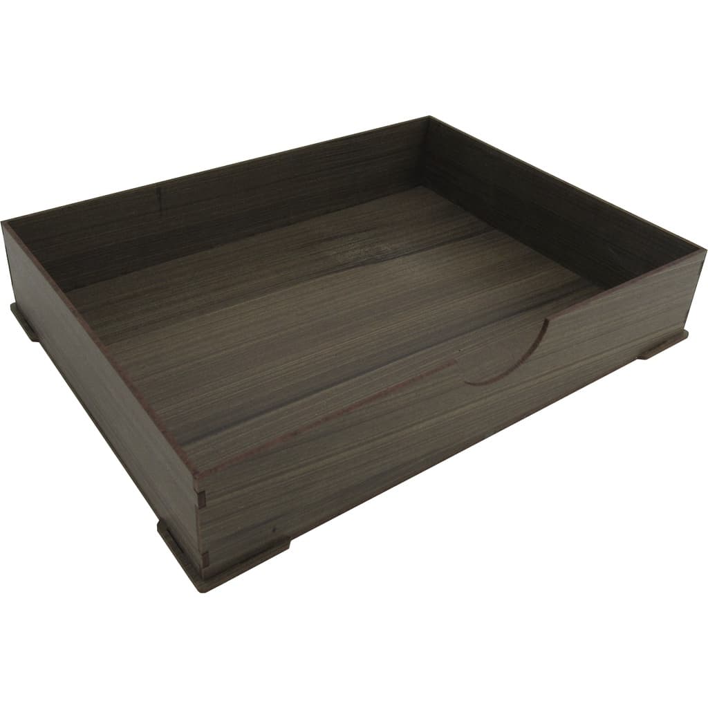 Organizador de Papel A4 Porta Documentos Bandeja de Mesa MDF Amadeirado Escritório Home Office