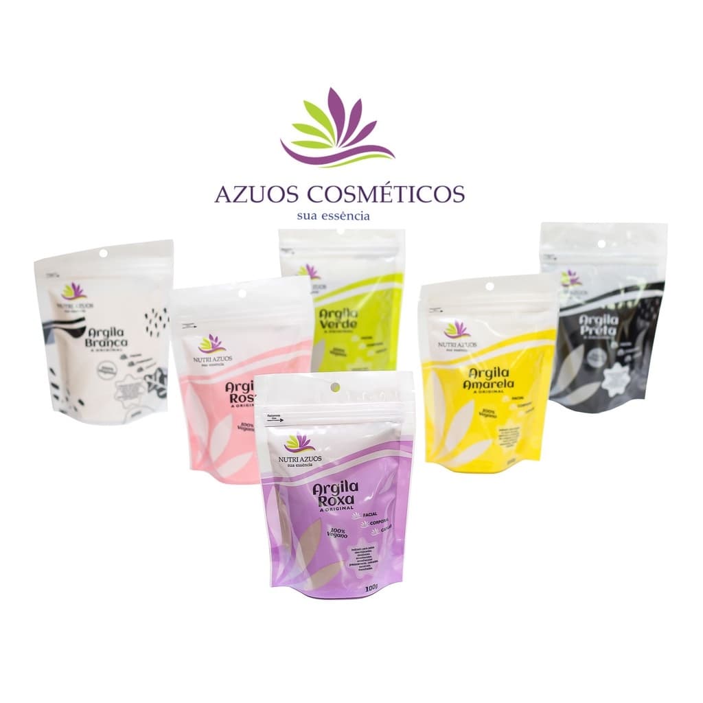 ARGILAS NATURAIS PARA SKINCARE - NUTRIAZUOS EM PÓ 100g