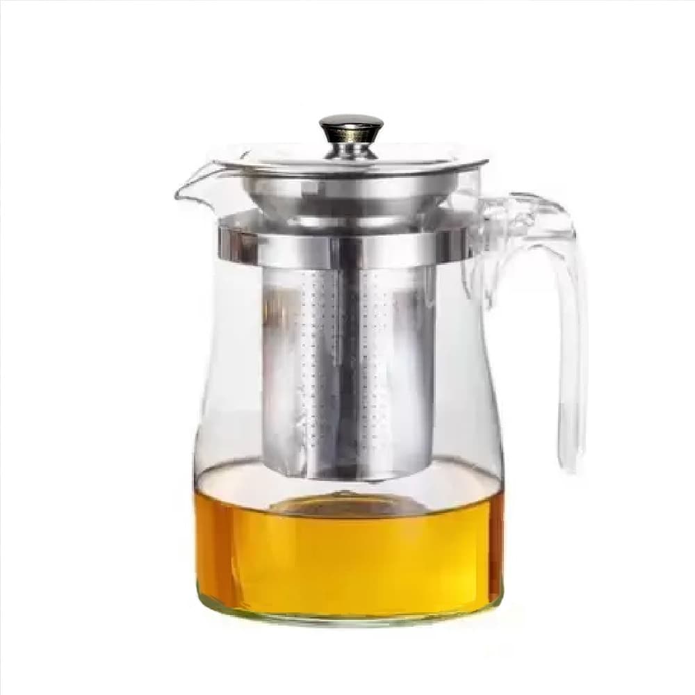 Chaleira de Vidro c/ Infusor De Chá Aço Inox 600ml c/ Alça Your House