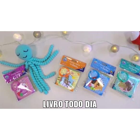 Livro infantil para  bebê Coleção Primeiras Palavras no Banho com chaveiro-Todolivro