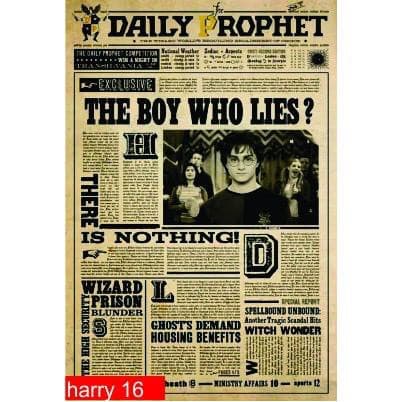 Placa do Harry Potter 13,13 cm x 19,4 cm