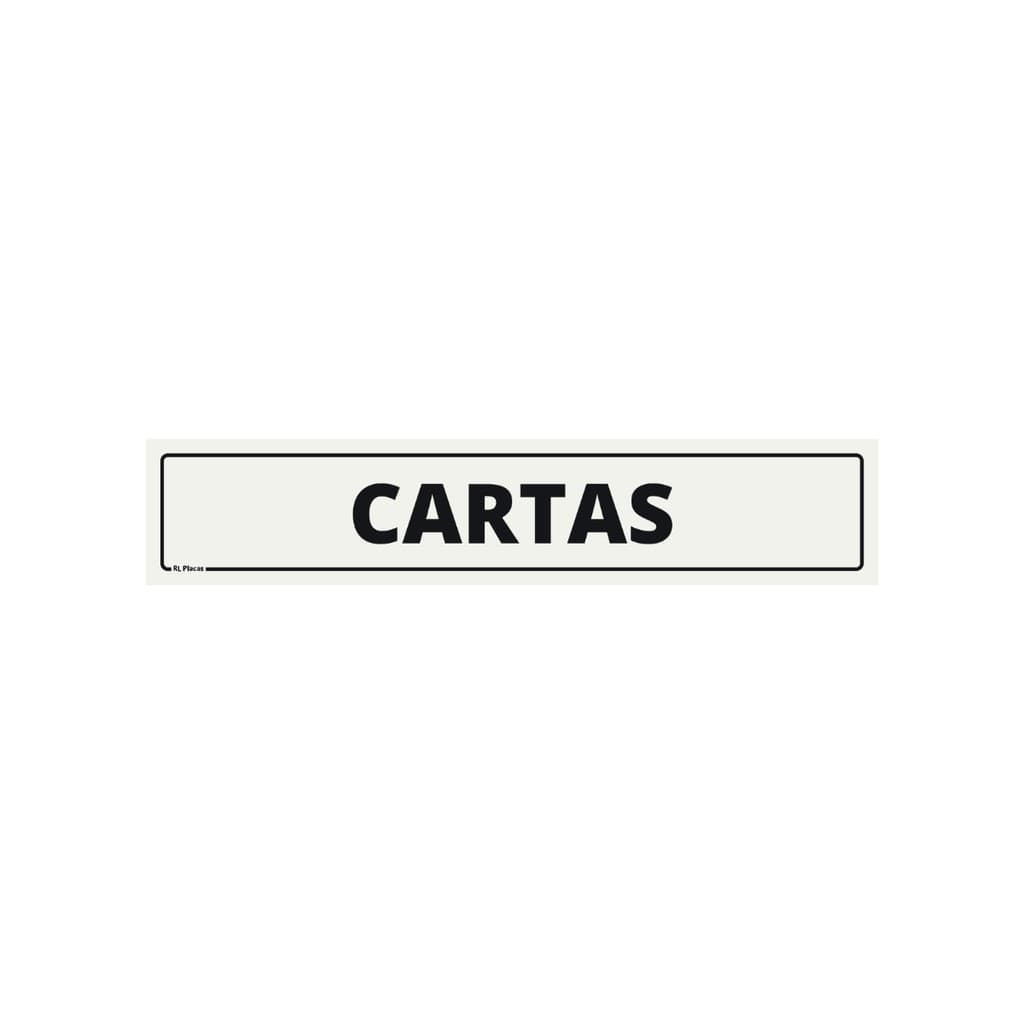 Placa de Sinalização Cartas 25x05