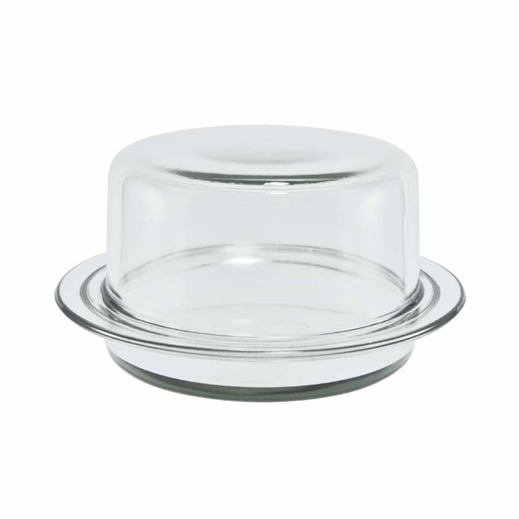 Queijeira Light De Vidro Redonda Vidro Grosso Liso Pesado 17,3x9cm - Mistral Vidros Ref. 221