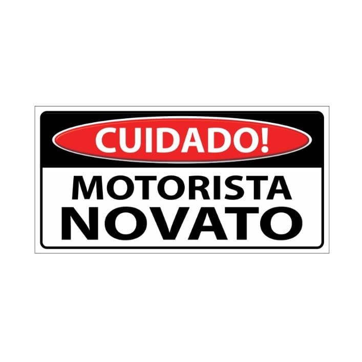 Adesivo Magnético Para Carro Cuidado Motorista Novato Recente