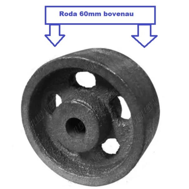 2 Rodas P/ Macaco Jacare 60mm Ferro Bovenau Original Oficina