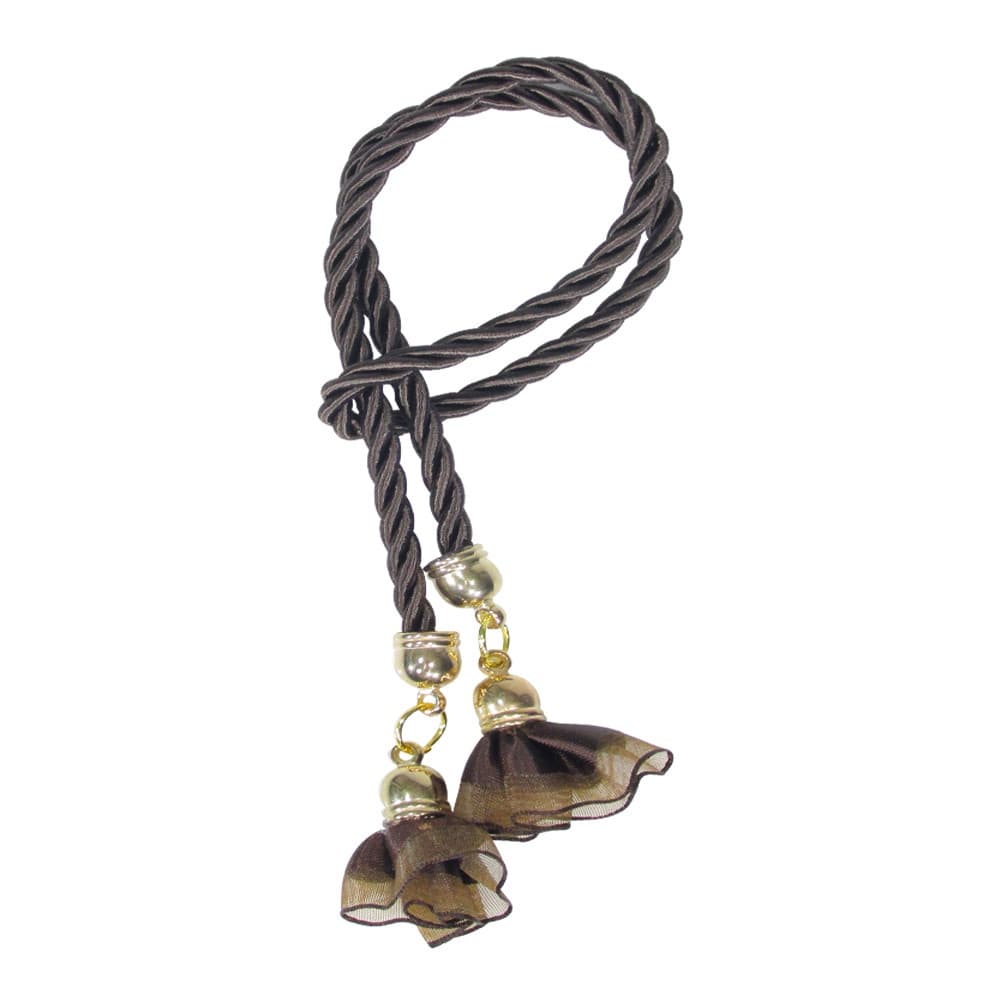 3 ou 6 Cordões para Aromatizador / Difusor / Saboneteira Marrom com Pingente Flor Ouro 1un