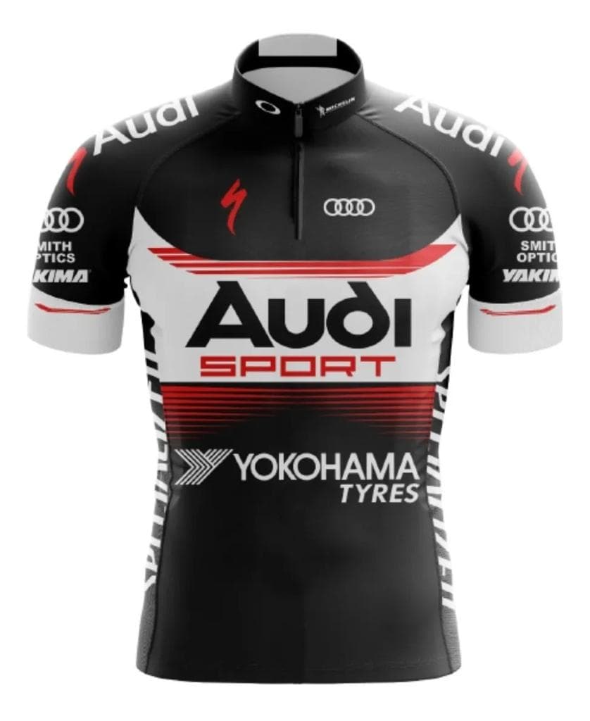 Camisa Ciclismo Audi Manga Curta Mtb Bike Ciclismo Proteção UV
