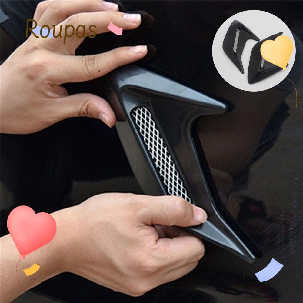 Roupas 1 Par Decoração Modificação Fluxo De Ar Entrada De Tubarão Gill Capô Auto Adesivos De Carro