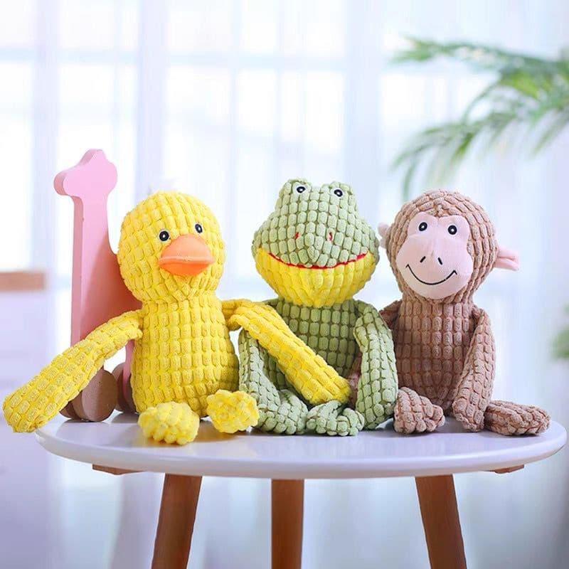 Pelúcia Para Cachorros Com Apito Brinquedos Para Gatos Pets Pelúcia de sapo macaco