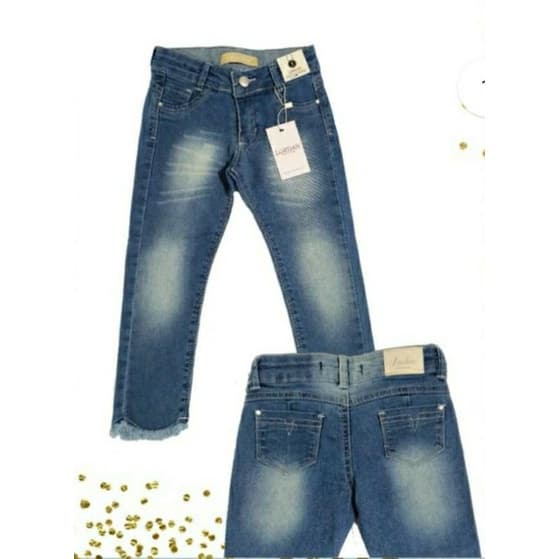 Calça Jeans Bebe Infantil Total Confort 01-08 Lycra Moda Blogueira