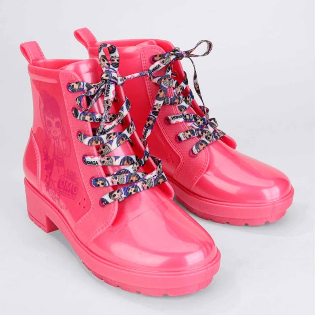 Bota Coturno Infantil Lol Conforto Rosa Menina Linda