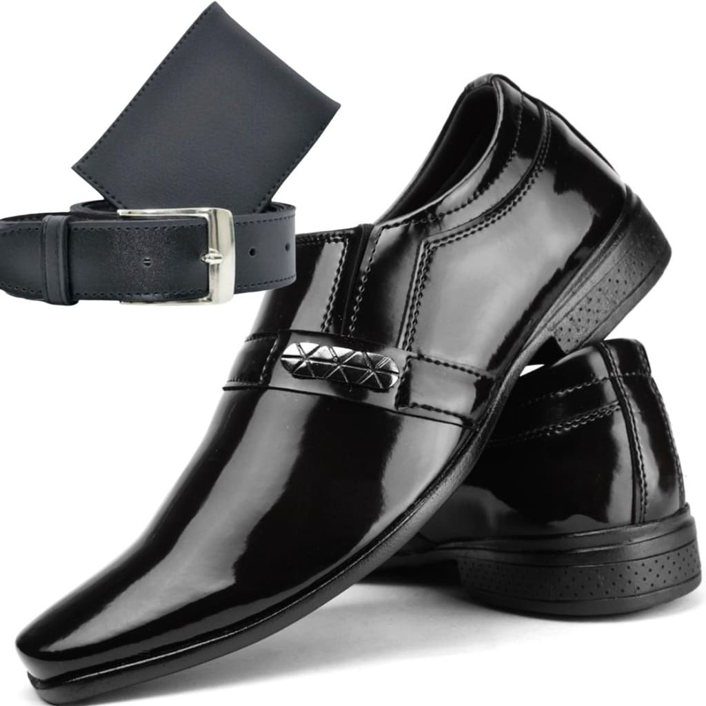 Sapato Social Masculino Kit Sapato Cinto E Carteira Promoção