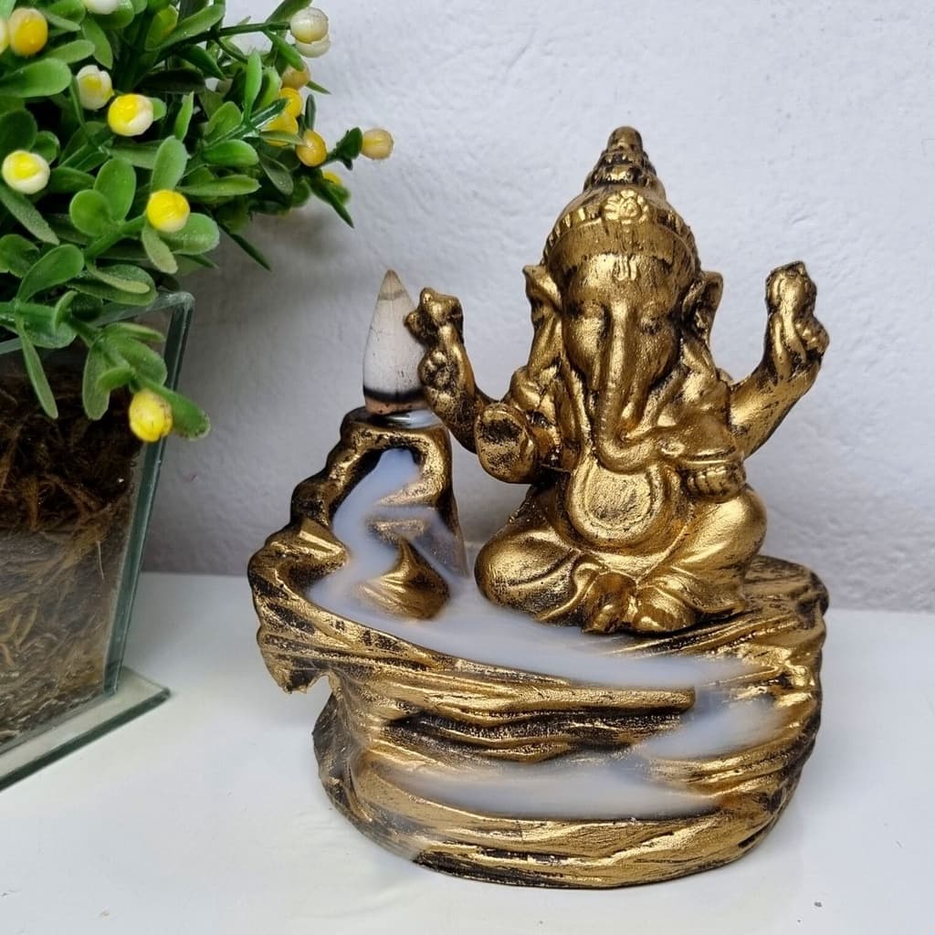Incensario Cascata Cachoeira Ganesha na Pedra