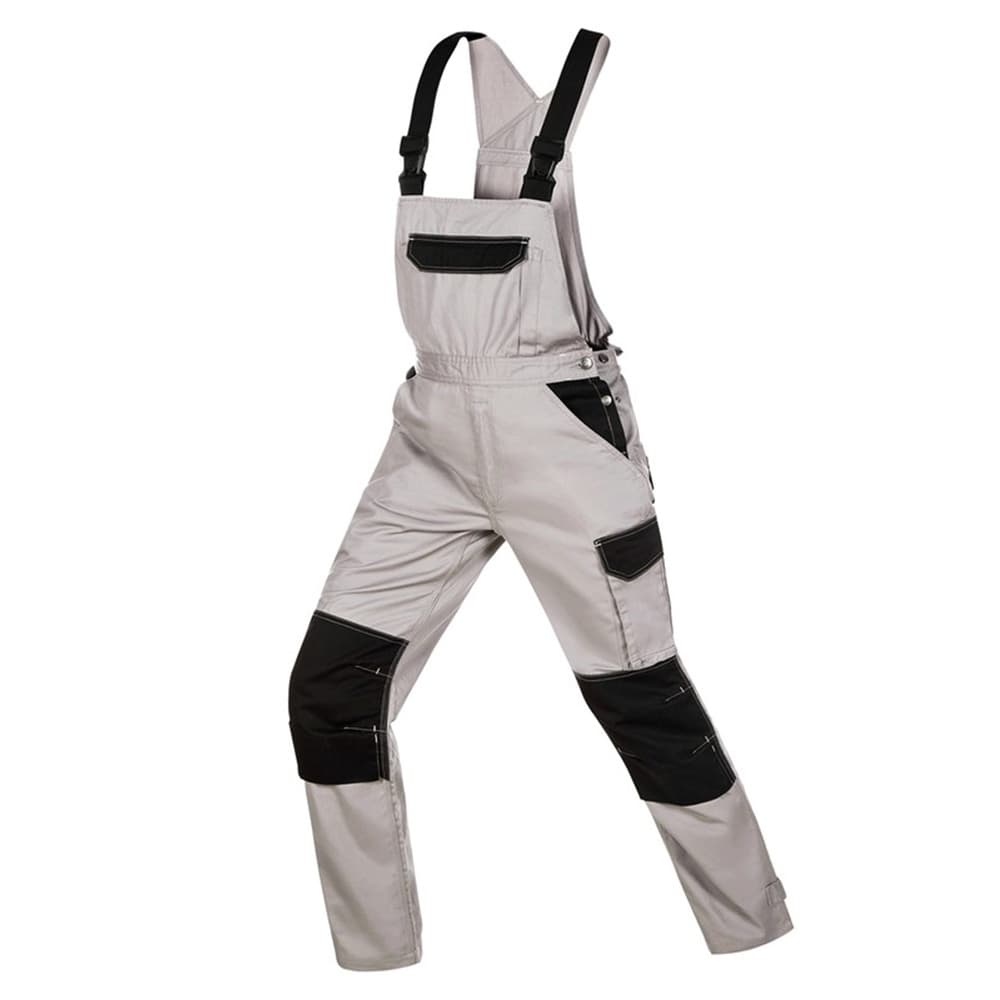 100 % Algodão Masculino Bolsos De Carga Macacão De Trabalho Babador Geral Multi Mecânico Reparação Uniformes