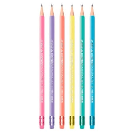 Lápis De Escrever Hb Corpo Tom Pastel Trend Perolado Kit LEO&LEO lápis de cor lapiseira 0.5 0.7 0.9 lapis de escrever ca