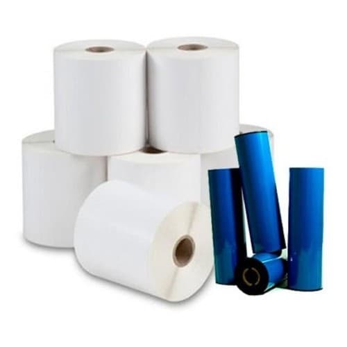10 Rolos Etiqueta Ades 50x30mm 2 Colunas +5 Ribbons Cera