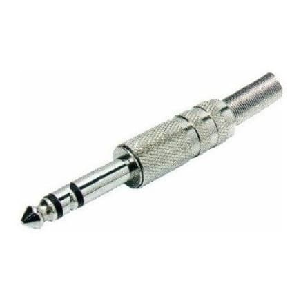 10 Peças - Plug P10 Stereo Metal 6,35mm Para Cabo