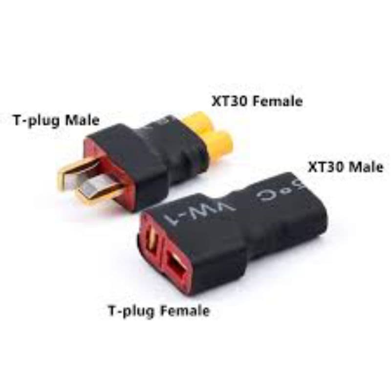 1 Adaptador Conector Deans T Macho Para Xt30 / Ou Dean Femea Para Xt30 Macho