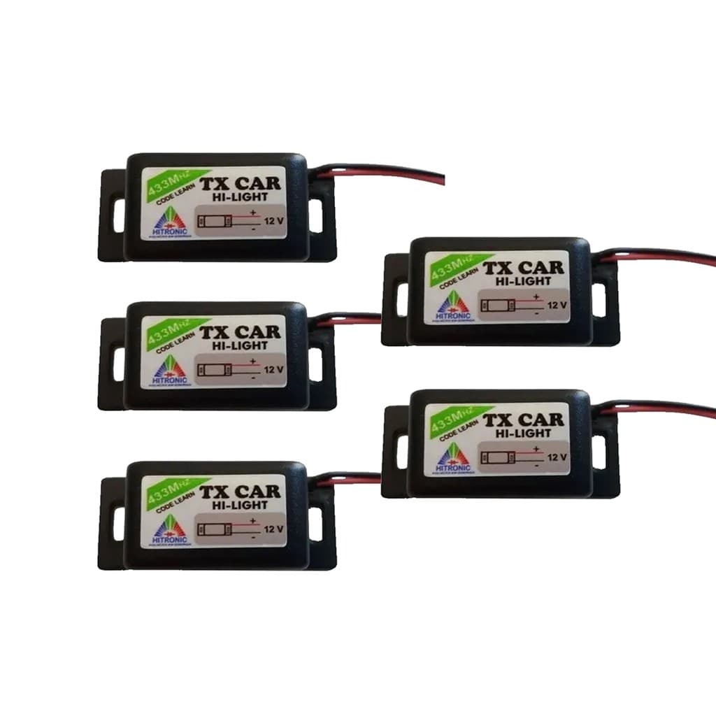 Kit 5 Controle Portão Tx Car Prova D' Água 433,92 Mhz Seg Garen RCG Unisystem