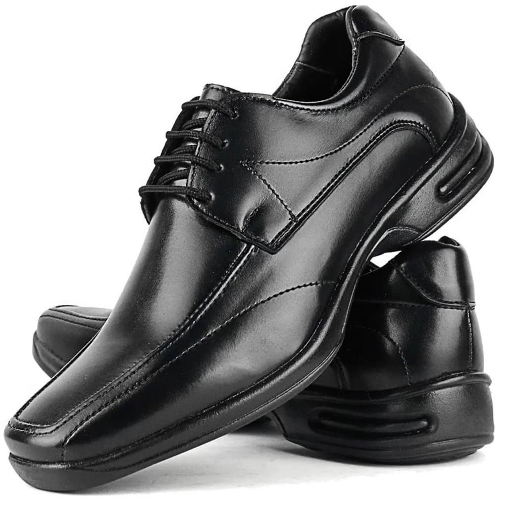 Sapato Social Masculino Couro Ortopedico Elegante Pronta Entrega