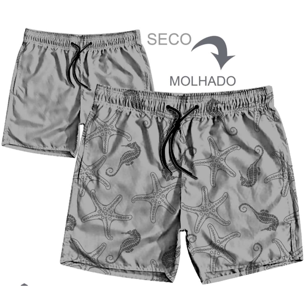 Shorts, bermuda Poliéster ,Dia a Dia ,Caminhada Novidade Moda Casual Praia