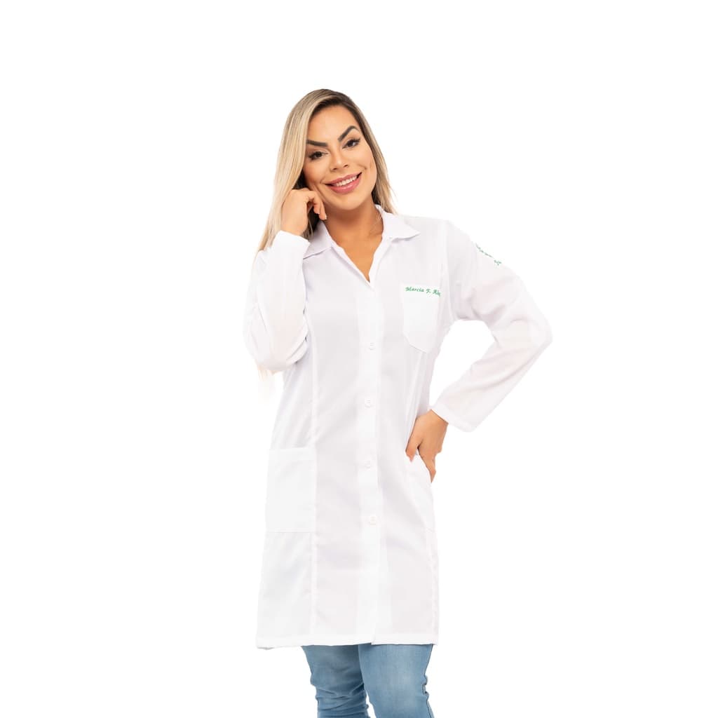 Jaleco Feminino Personalizado Bordado Farmácia