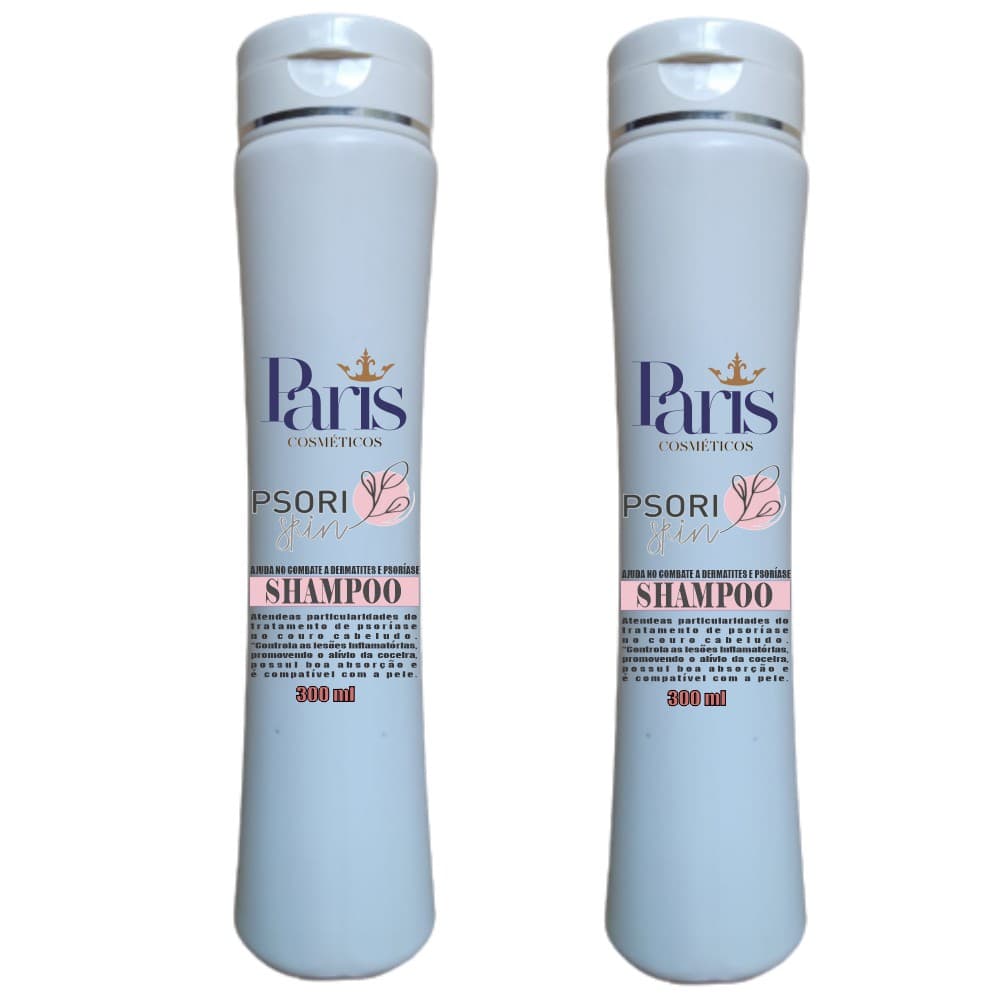 Kit com 02 Psoríase Shampoo para Tratamento 300 ml Cód:001