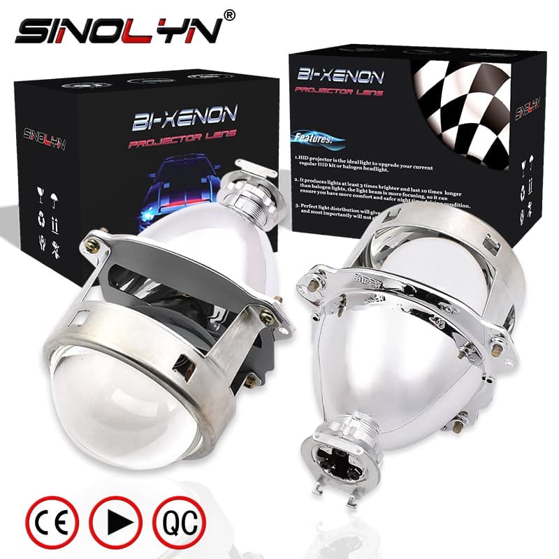 Metal 3.0'H1 H4 H7 Farol Do Carro HID Lente Bi-xenon Lentes Projetor Estilo Retrofit Automóveis Parte