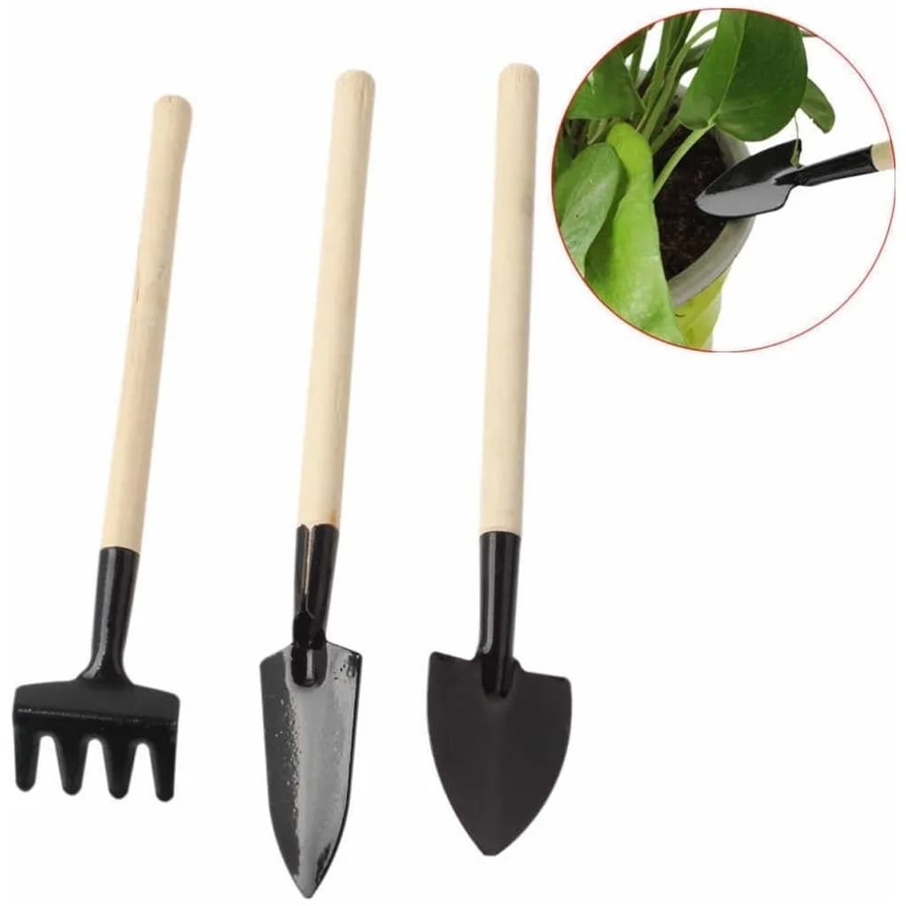 Kit Para Jardinagem 3 Peças Mini Jardim Plantas Horta Ferramentas  com Ancinho e Pá Kolling Sell