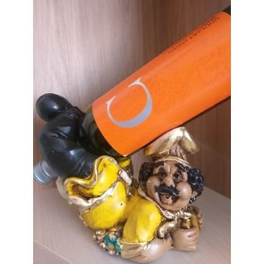 2 Cozinheiro Deitado Porta  Vinho Garrafa Decoração Luxo.