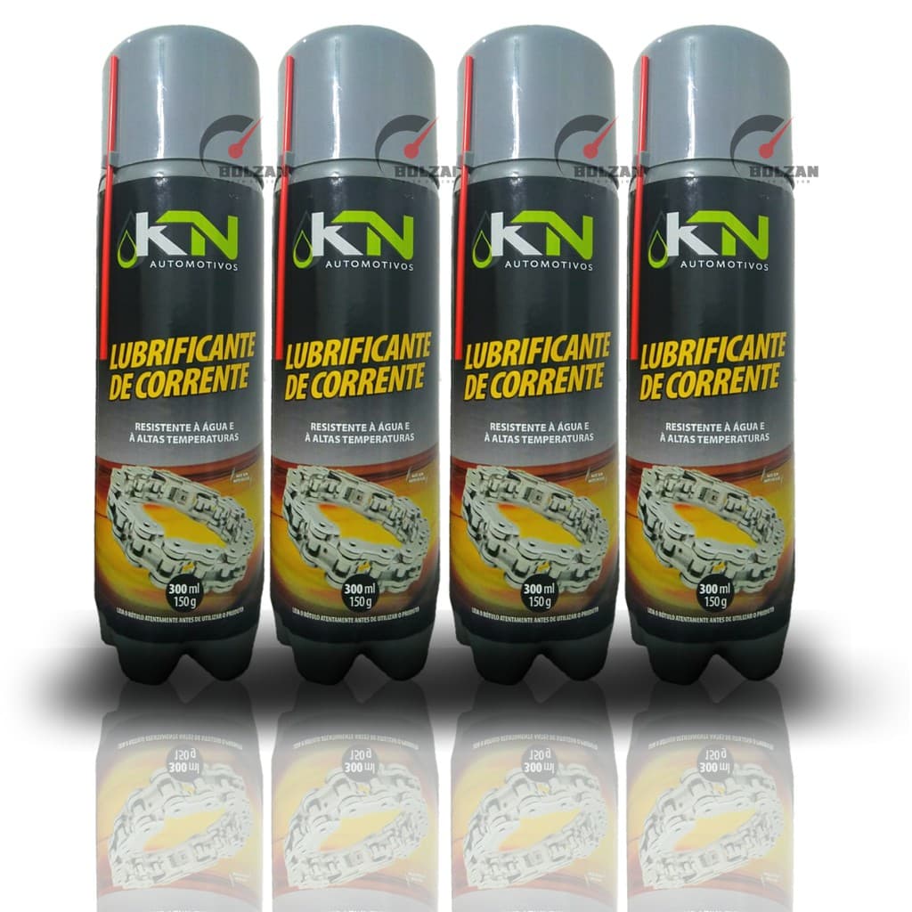 4un Lubrificantes Graxa Para Correntes Em Geral Motos Spray Original KN 300ml cada