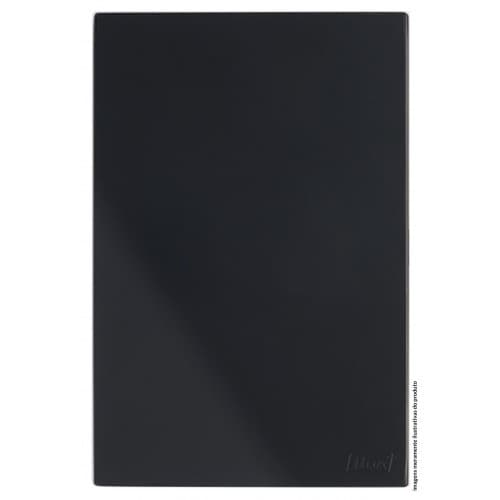 Placa 4x2 Cega Preto Fosco Espelho Tampa Suporte Recta Blux
