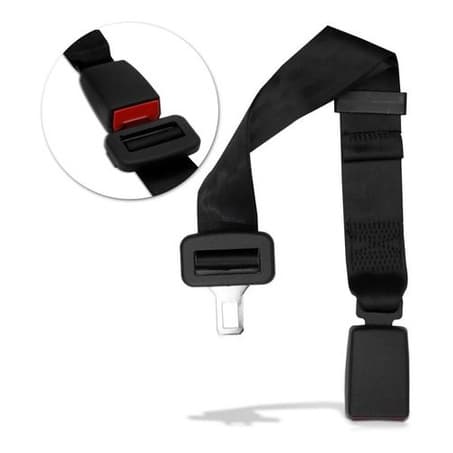 Extensor Prolongador Cinto De Segurança Preto Universal 65cm