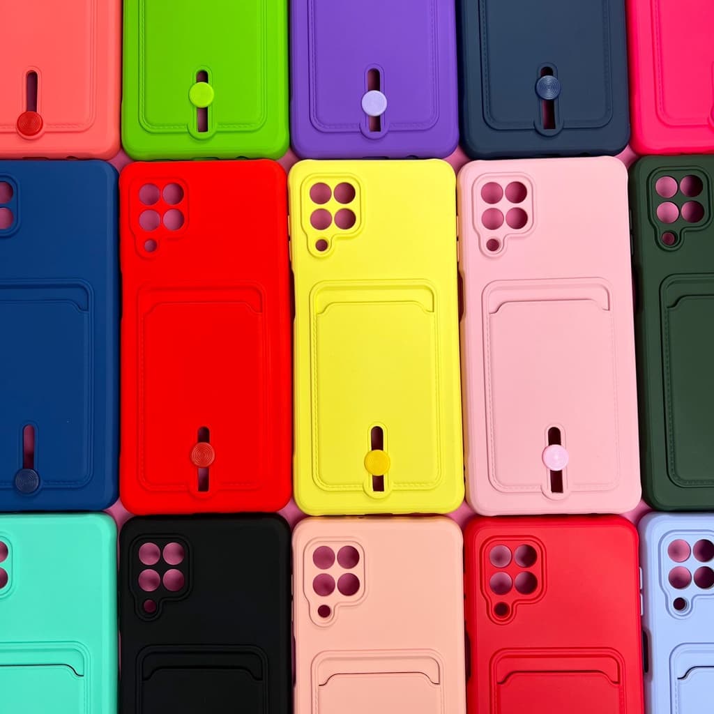 Capa Anti Impacto Colorida/ Samsung M62/F62 / Porta cartão com Botão para levantar (CF39)