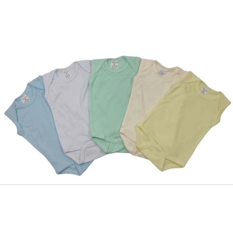 Body De Bebê Regata Malha Canelada Menino Menina Neutro- KIT COM 5 -FABRICAÇÃO PRÓPRIA