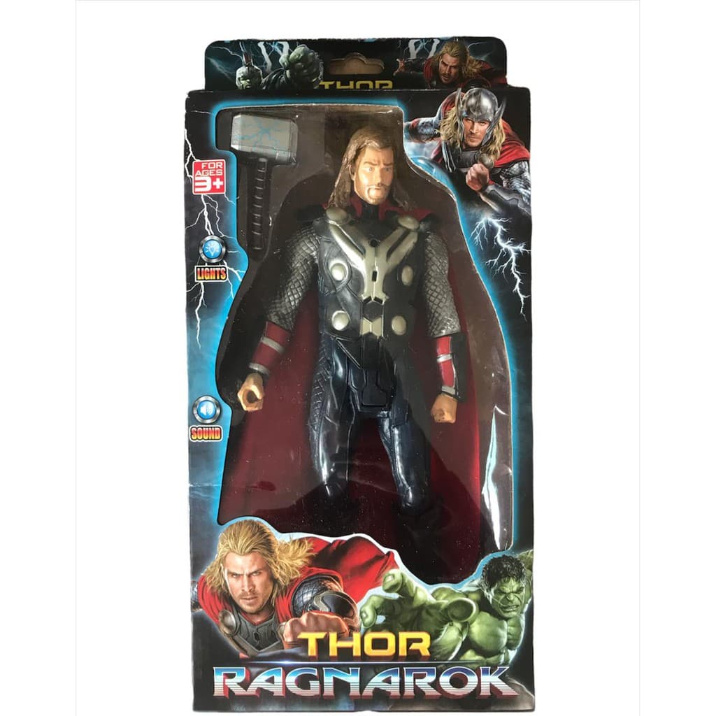 Boneco Thor Ragnarok 30cm Com Luz/led E Sons Na Caixa Lindo