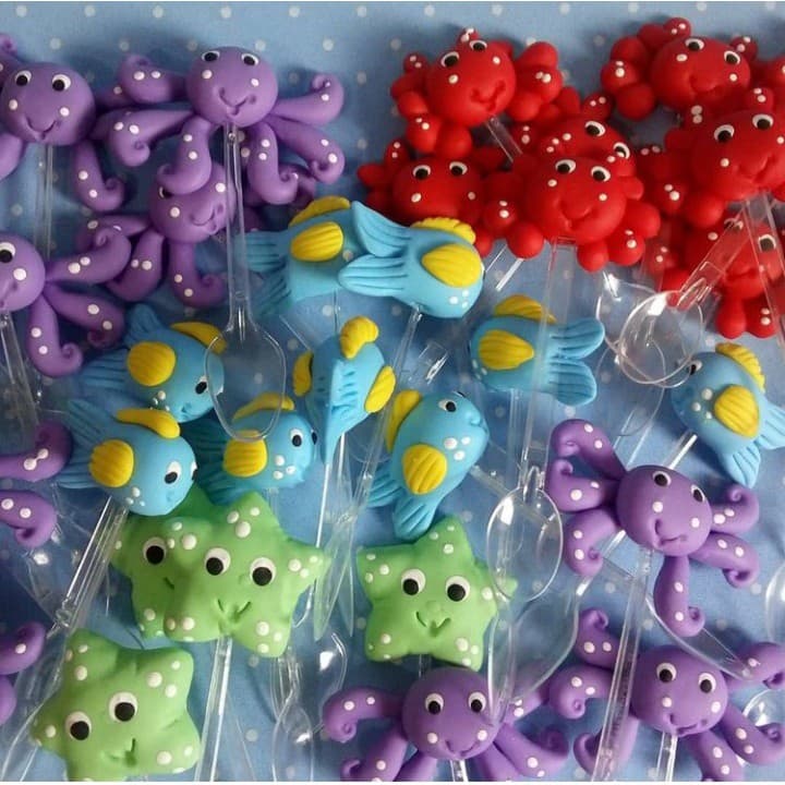 Kit 20 Colherzinhas Fundo do Mar