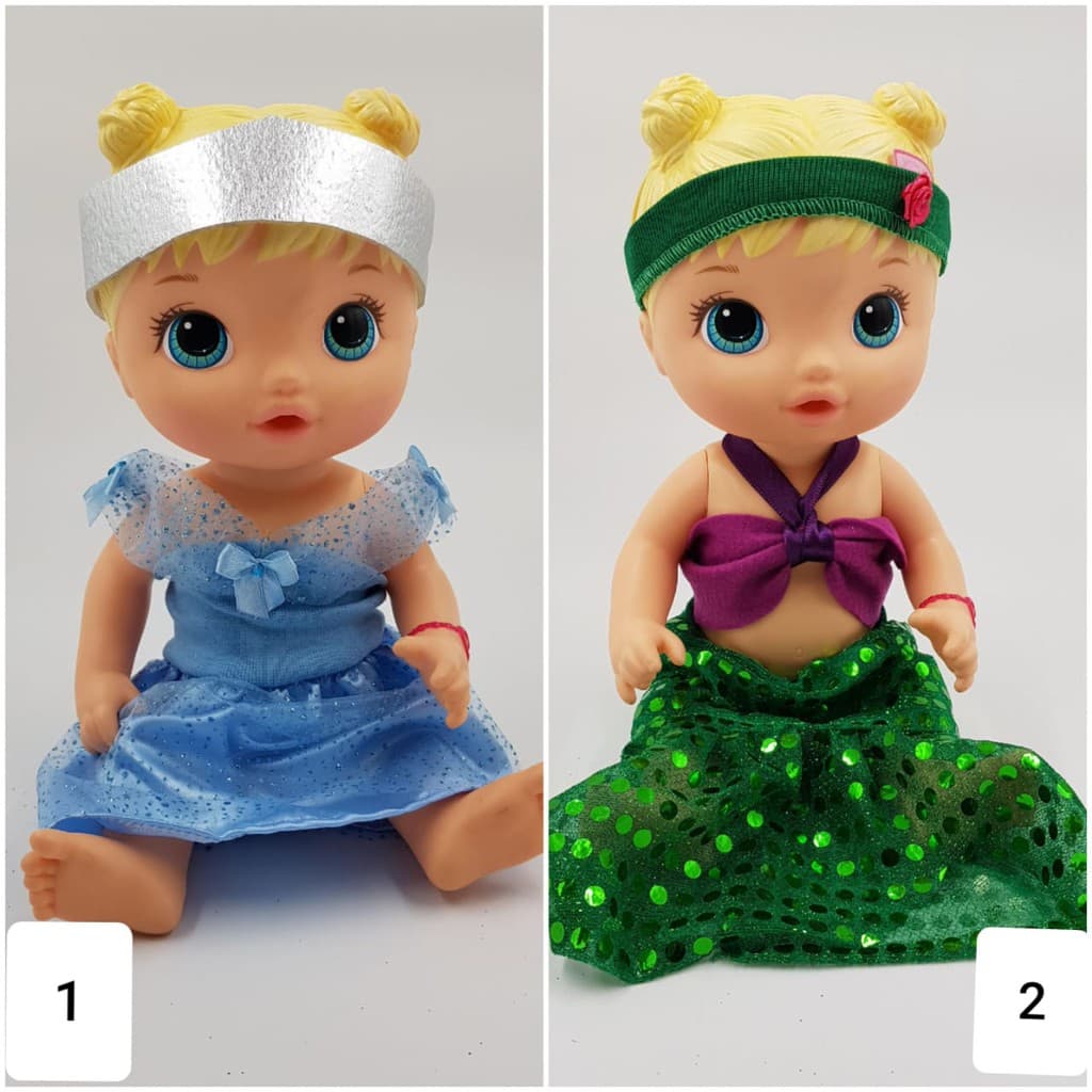 kit 3 roupinhas / Fantasia para boneca baby alive