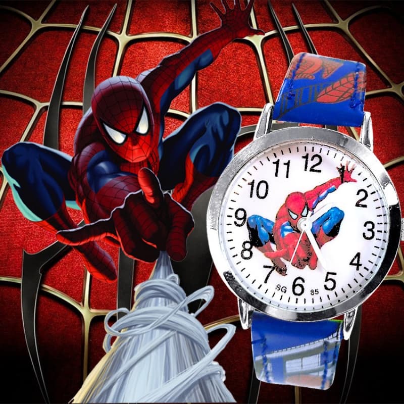 Crianças Bonito Dos Desenhos Animados Spiderman Relógio Menino Menina Eletrônico De Quartzo Marvel Presentes De Aniversá