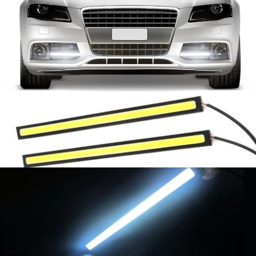 Par Barra Led Drl Farol Auxiliar Carro 17cm Automotivo Fita 12v