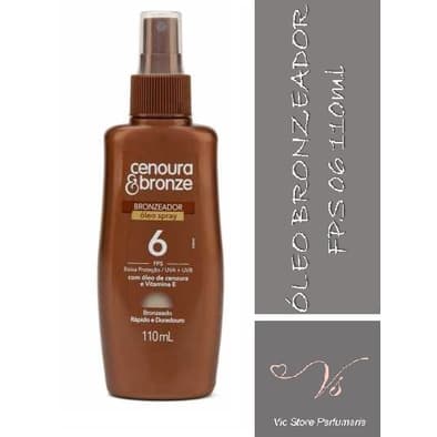 Óleo Bronzeador em Spray Cenoura e Bronze FPS 6 - 110ml