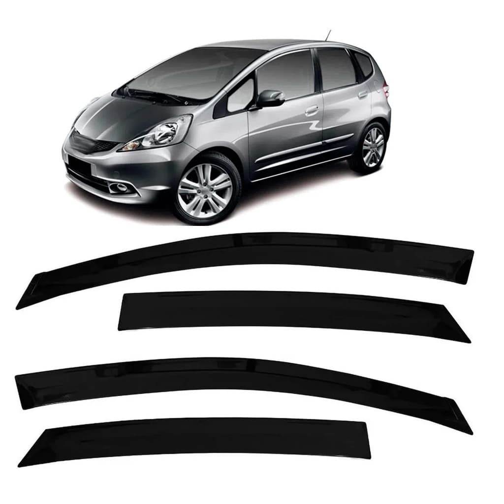 Calha De Chuva: Honda Fit 2003 a 2021 - 4 portas DEFLETOR
