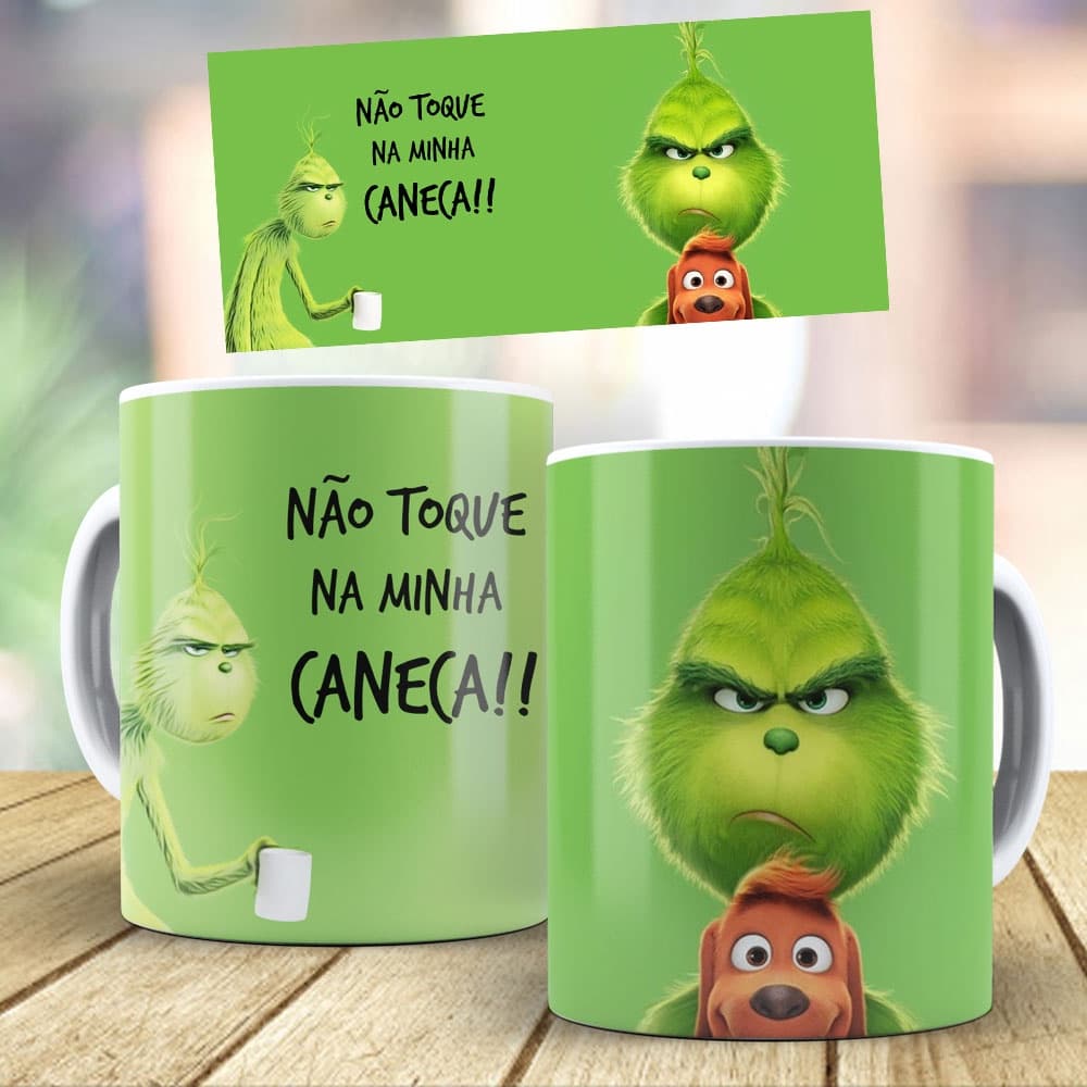 Caneca Grinch Personalizada Não Toque Na Minha Caneca