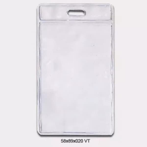 Protetor porta crachá bolsa pvc cristal 58x89 - 100 unid