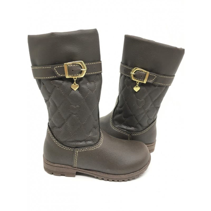 Bota Infantil Feminina Bota Infantil Cano Alto Coturno Infantil