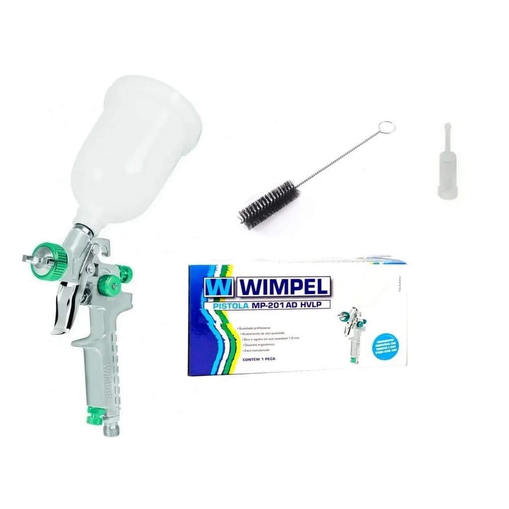Pistola de Pintura Wimpel  HVLP MP-201 Bico 1.0 250ML