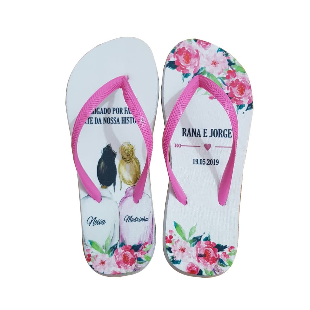15 Pares Chinelos Personalizados Casamento/Aniversario